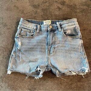 Kensie Blue Denim Stretch High Waist Cutoffs 6/28